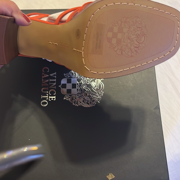 New Vince Camuto candy coral heels… orange like - Picture 2 of 3